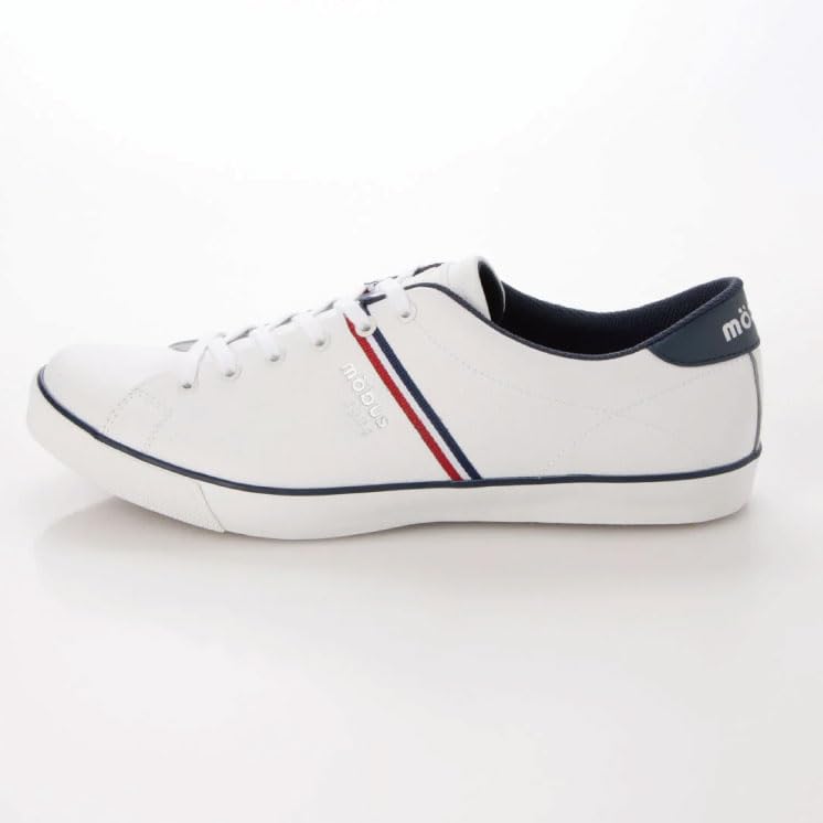 Maubus Men's Genuine Leather Casual Walking Shoes, Current Model MELNIK (White/France, Measurement 25 Points, 0 Centimeters)