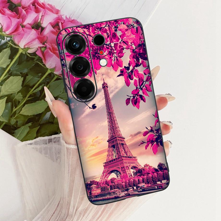 Flower Cartoon Fashion Design Phone Case For Tecno Camon 50 4G CN5 Camon50 Funda Soft Lisquid Silicone Shockproof Back Cover
