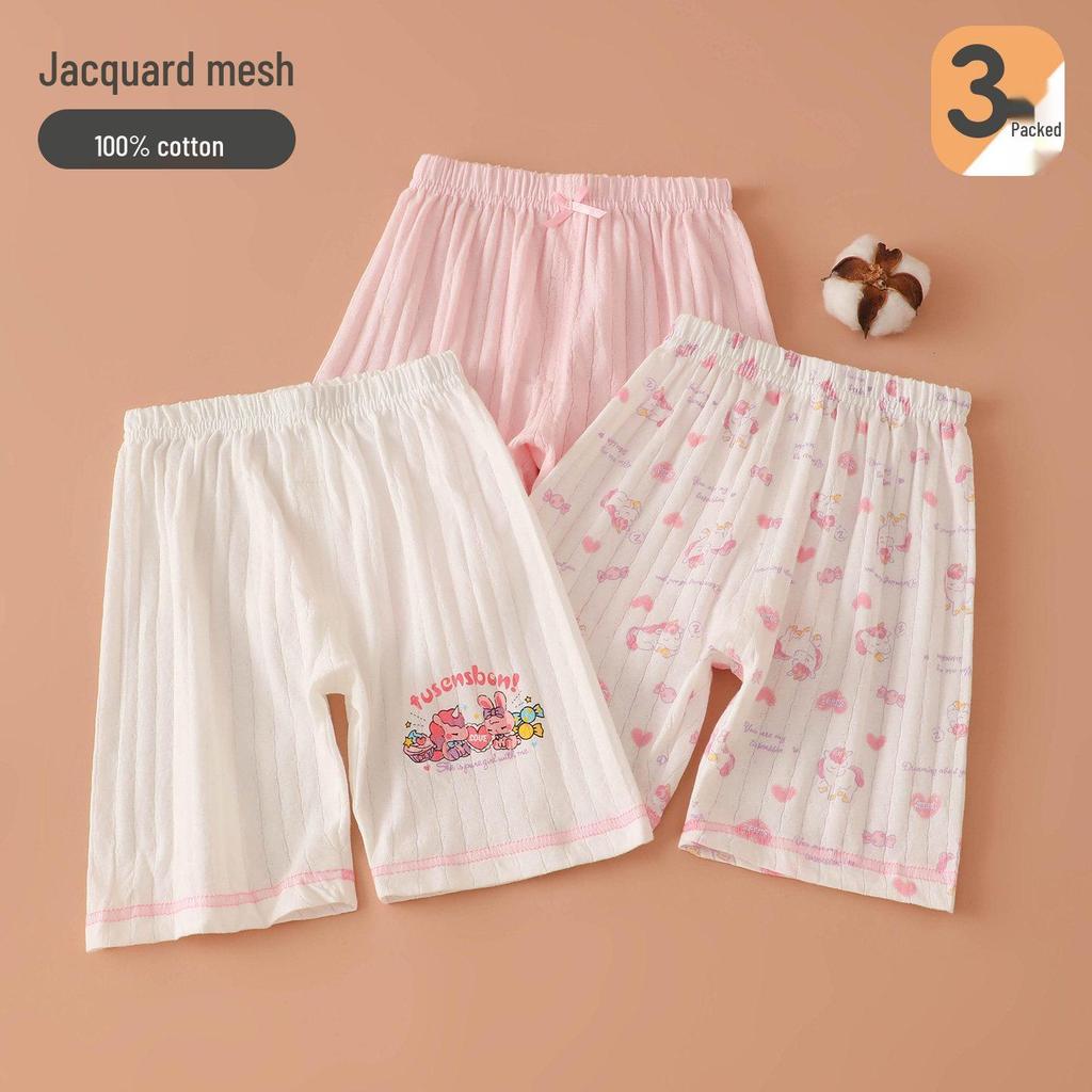 Kinder-Baumwoll-Pyjamashorts - Cartoon-Print, Locker und Leicht für den Sommer