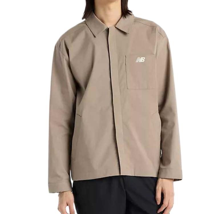 Мужская куртка-ветровка New Balance Коричневая MO51510-DOK S