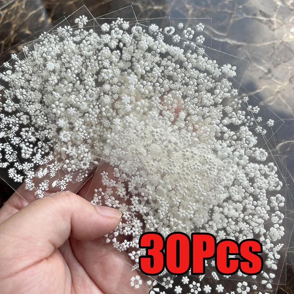 30 Stück Weihnachten Geprägt Glitzer 5D Nagelaufkleber 6*5cm Elch Schneeflocke Bär Schneemann Xmas Aufkleber Winter Maniküre Glitzer Aufkleber