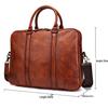 Genuine Leather Men's 15-Inch Crossbody Briefcase and Laptop Bag