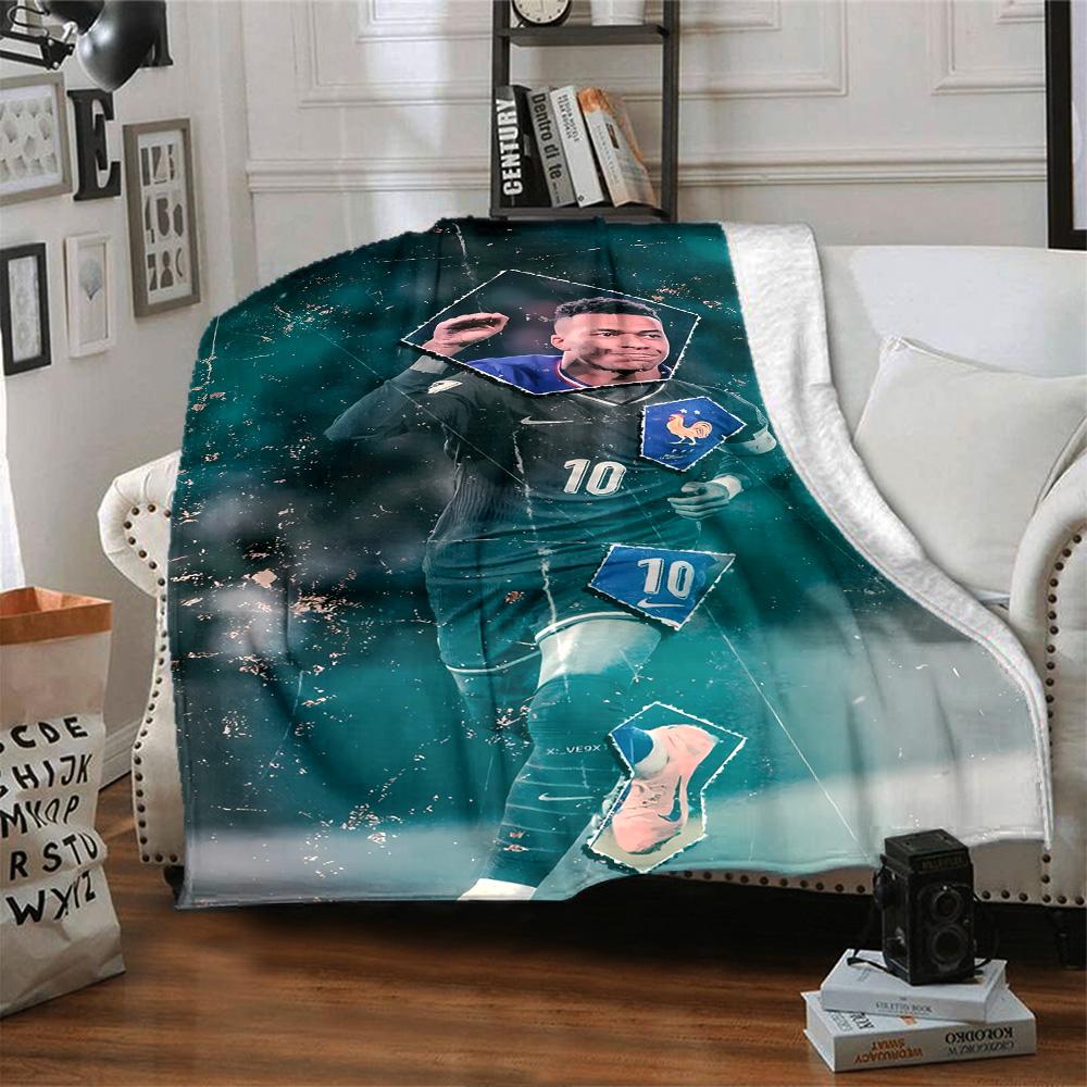 Mbappe Jubelmoment Decke Bequem Geeignet für Bett Sofa Couch Ganzjahresgebrauch Digitaldruck Ideales Geschenk für Freunde Familie Paare Pickni