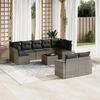 VidaXL Garden Lounge Set with Cushions 10 Pcs, Patio Sofas, Patio Furniture Set, Outdoor Furniture, Grey 3251767