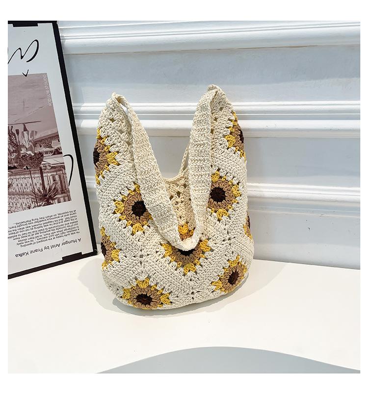 

Плетеная сумка женская 2025 новая летняя модная популярная сумка через плечо сумка большой вместимости