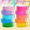 10 Rolls Rainbow Fluorescent Washi Tape Set Solid Color Masking Tape 15mm*5m Decoration Stickers for DIY Craft Journaling