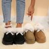 Thick Bottom Fluffy Fur Snow Boots Women 2025 Winter Warm Plush Ankle Boots with Platform Sweet Bowknot New Furry Non Slip Shoes