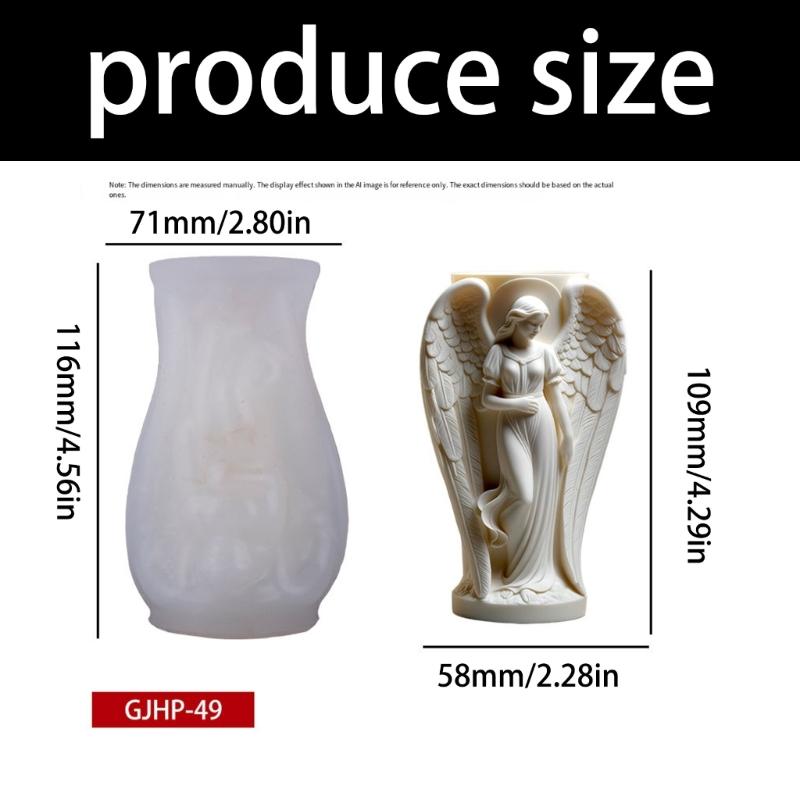 Reusable Angel Flowerpot Silicone Mold For Concrete Cement Resin Projects Easy Demolding Candle Making Mould