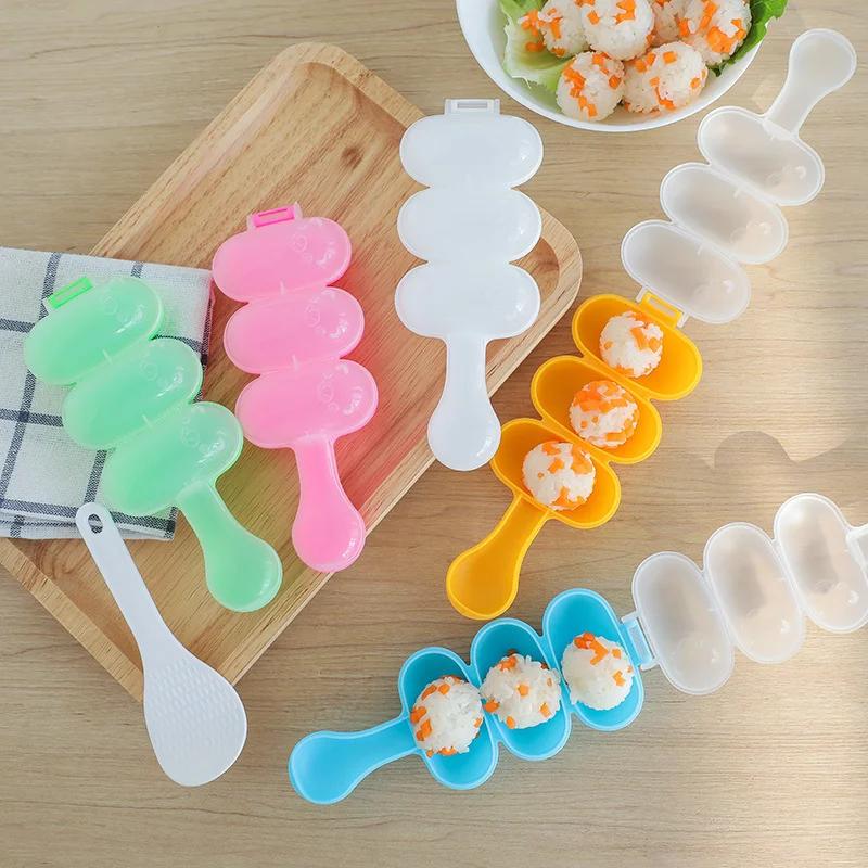 Rice Ball Molds Sushi Mold Baby Rice Vegetable Ball Mold Kids Lunch Creativity DIY Maker Mould Kitchen Sushi Tools Accessories