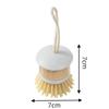 Multi-functional Bamboo Dishwashing & Pot Cleaning Brush with Short & Long Handles for Non-scratch Kitchen, Fruit, and Vegetable Cleaning