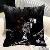 Simple Skull Love Married In Love Pillow Case Square Pillow Bedroom Sofa Leisure Comfort Cushion Car Home Decoration