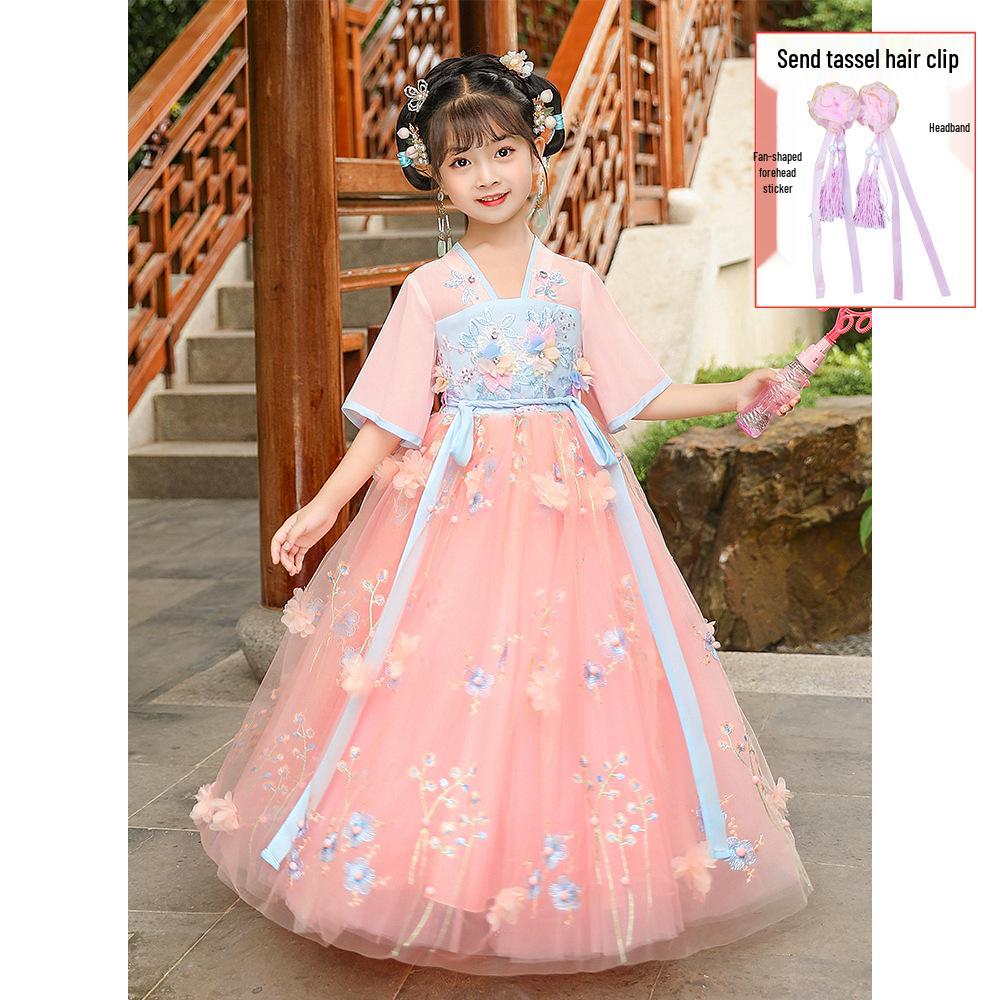 Vestito Principessa Hanfu Bambina Y - Gonna Stile Antico Primavera/Autunno 2024