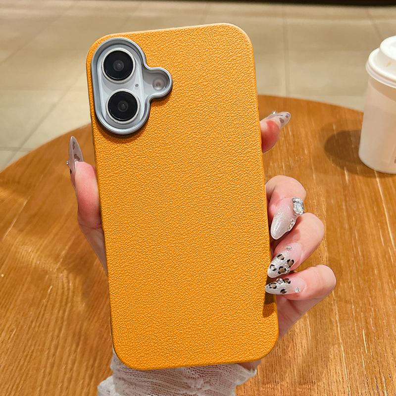 Magnetic Leather Texture Case For iPhone 13 14 Pro Max 12 11 15 16 Pro Max Luxury Built-in Metal Plate Matte Slim Silicone Cover