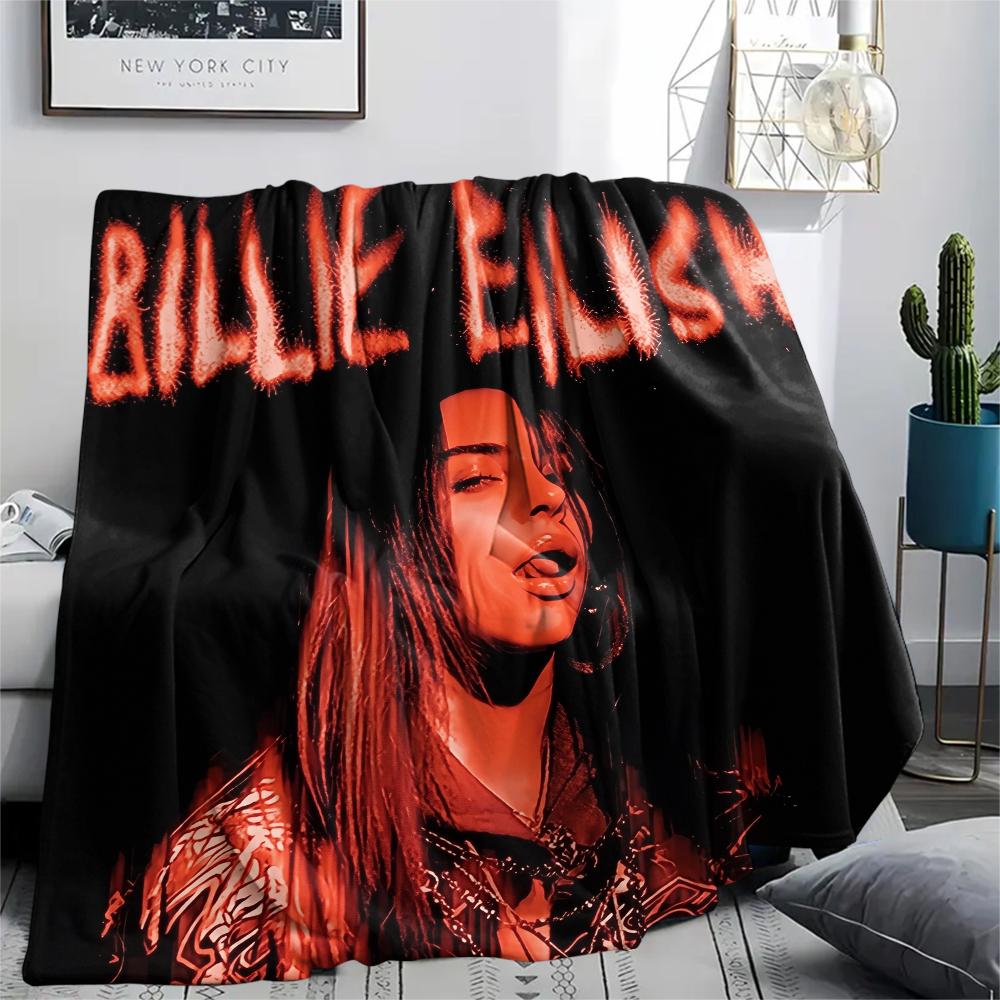 Billie Poster,pattern Flannel Blanket, High Quality Comfortable for All Seasons, Home Decor, Warmth and Comfort, Perfect for Gifts.