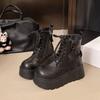 Versatile Skinny Boots Thick-soled Martin Boots New British Muffin Short Boots In Autumn
