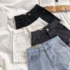 High-Waisted Ripped Denim Shorts for Women - 2025 Summer Korean Style, Wide-Leg, Frayed Hem, Versatile and Trendy