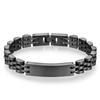 Stainless Steel Engravable Bracelet Men Women Geometric Bangle Adjustable Size Fashion Jewelry