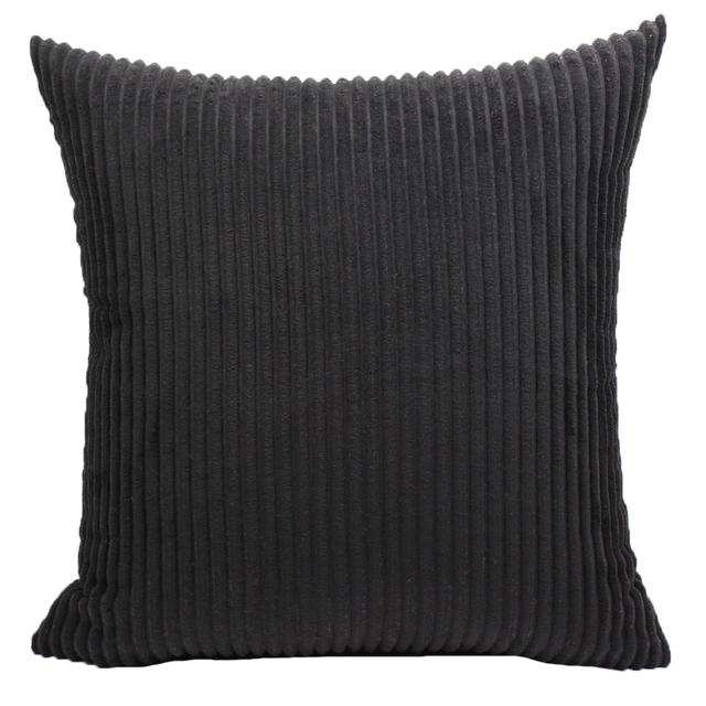 Supersoft Corduroy Cushion Cover Solid Striped Throw Pillow Covers Decorative Pillow Case for Sofa Bed Living Room Decoration