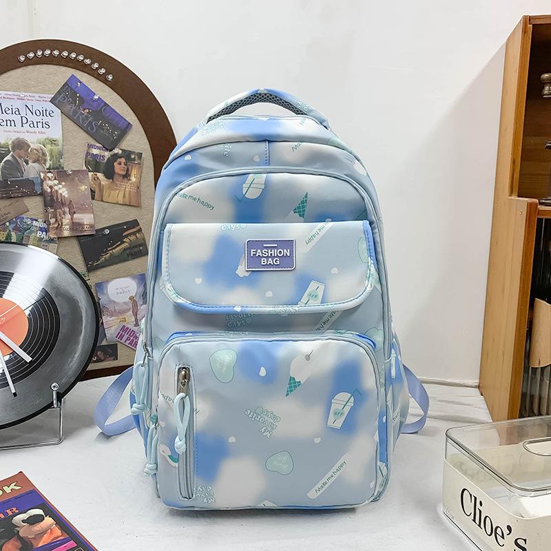 Schoolbag senior school bag large capacity fresh sweet girl backpack primary school students junior high school casual backpack