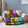Sprunki Characters Game Blankets  Flannel Funny Breathable Throw Blanket for Home All Season