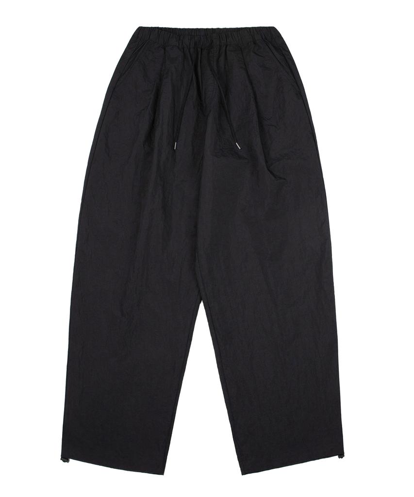 Akau Oversized Nylon Ripstop D-Line Pants (Black)