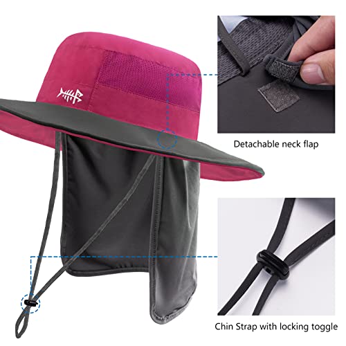 [Bassdash] Women's Fishing Hat - Water-repellent, UPF50+ UV Protection, Quick-drying, Lightweight Cap - Fishing, Sun Hat, Farming, Hiking (Rose Pink/D
