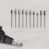 10pcs Tungsten Head Carbide Burrs For Rotary Drill Grinder Carving Bit New