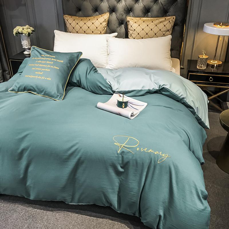 

Двустороннее однотонное двойное пододеяльник для пар, простой скандинавский простой удобный пододеяльник разных размеров (нет наволочек) 150x200cm светло-синий