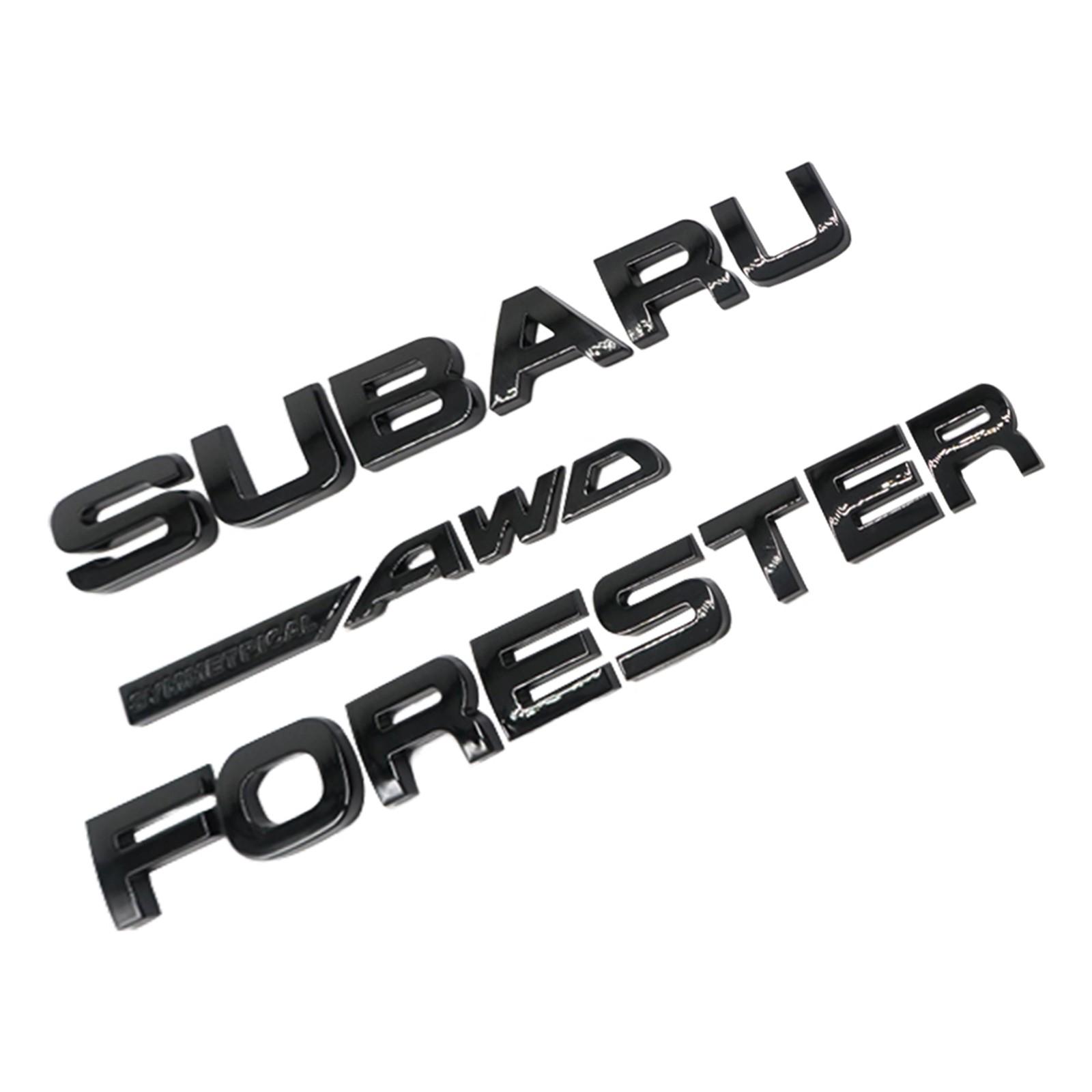 3D Наклейки Буквы Наклейка Для Forester Дверь Задний Багажник AWD Эмблема Глянцевый Черный