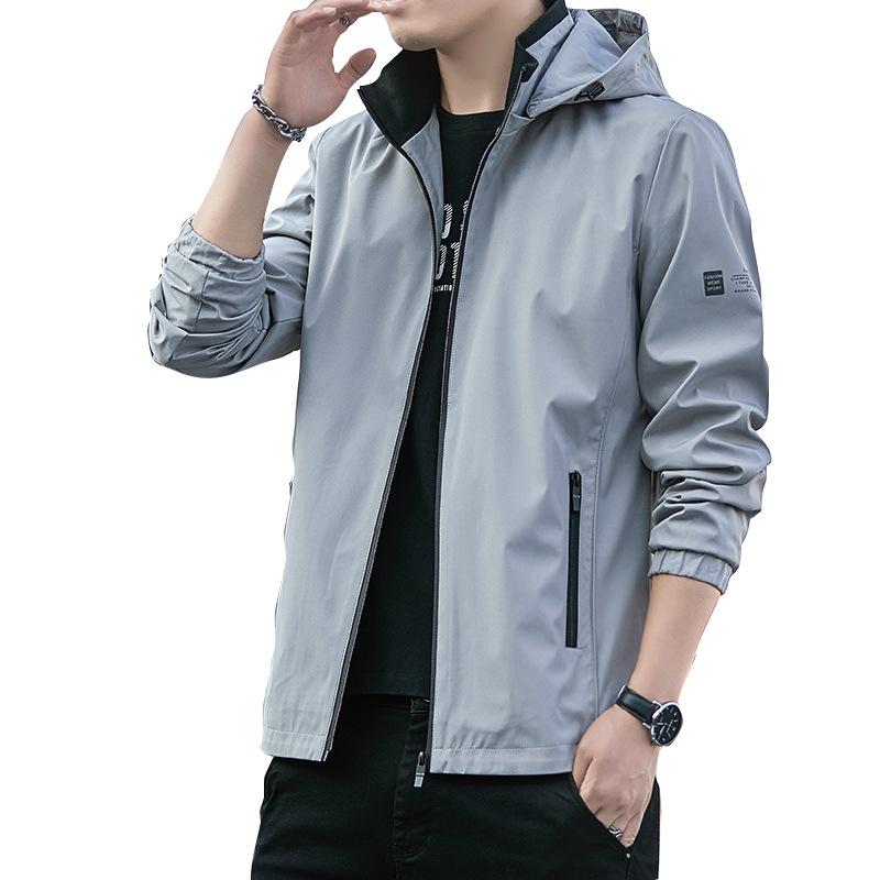 Coat Men's Spring and Autumn New Men's Casual Windproof Hooded Jacket Men's Loose Upper Clothes Boys