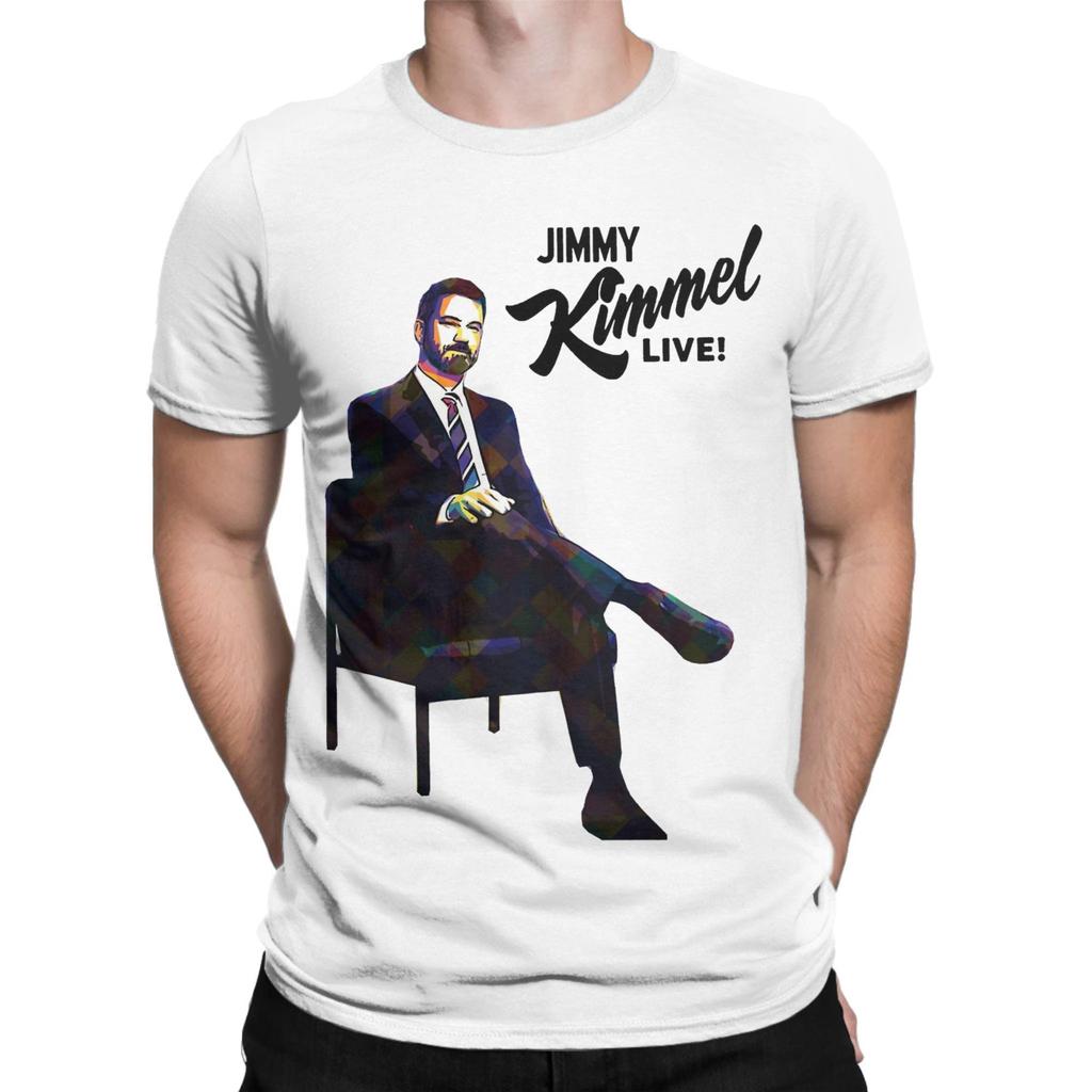 Jimmy Kimmel Live Men's T Shirts Novelty Tees Short Sleeve Round Neck T-Shirts Pure Cotton Summer Tops