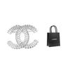 Chanel Classic Double C Fashion Casual Alloy Brooch Women accessories Silver A63085-Y02003-Z3502