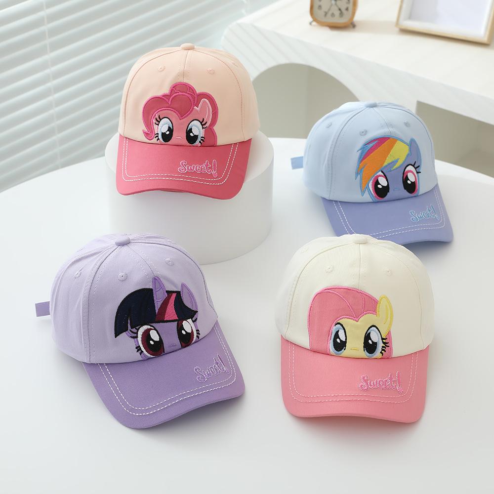 Children's Baseball Cap Girl Spring and Autumn Cute Biqi Soft Girl Sun Protection Baseball Hat Kid