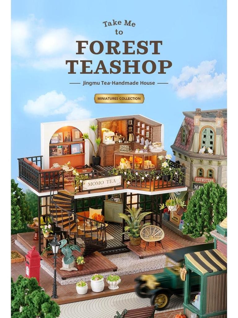 Momocha DIY Jungle Hut: Model retro de vila cu etaj dublu pentru fete