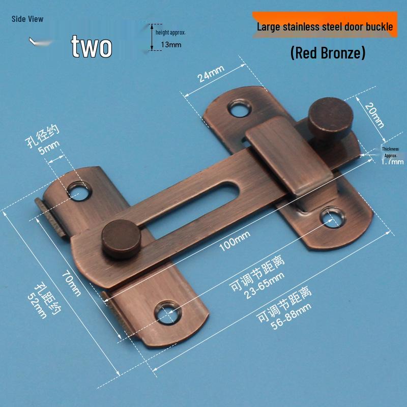 

Dinite Черная нержавеющая сталь Противоугонный задвижной дверной замок