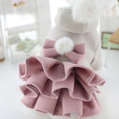 Pet Supplies Dog Clothes Autumn and Winter Thick Cat Princess Skirt Plus Velvet Puffy Skirt