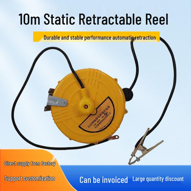 Anti-Static Automatic Retractable Cord Reel for Dump Trucks and Oil Tankers 5m Red Manual Anti-static Reel