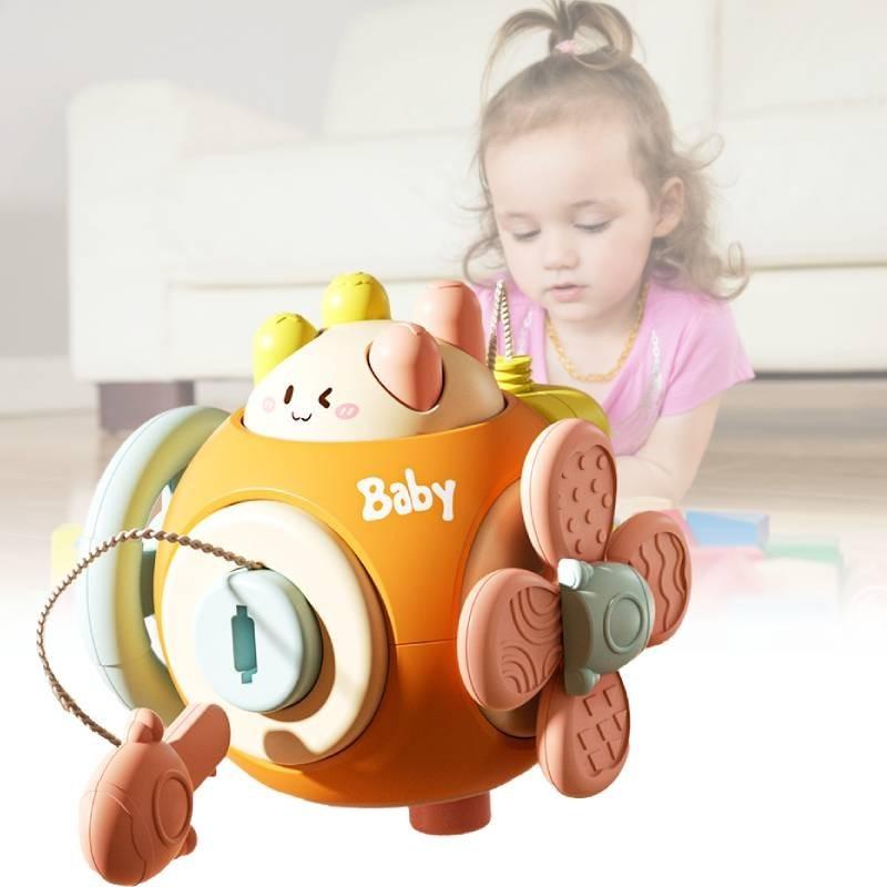 Bola Ocupada Interativa Adorável Para Bebês Cubo de Brinquedo Sensorial Educacional para Pegar