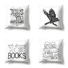 Nordic Style Ins Illustration Graffiti Polyester Pillowcase Car Decoration Home Printed Waist Rest Pillowcase