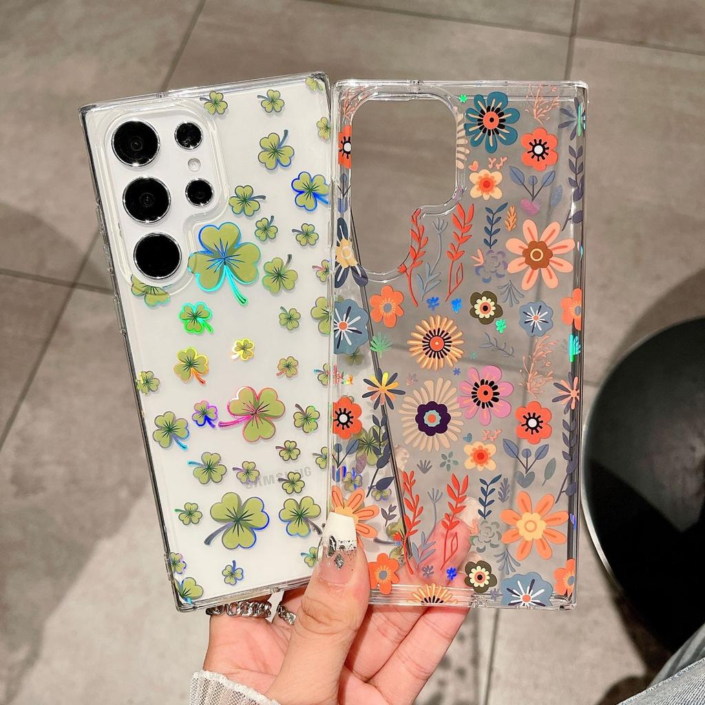 Suitable for Samsung S25ultra Mobile Phone Case S24FE Double Layer Printed A56 Yuese Garden A26 Protective Case