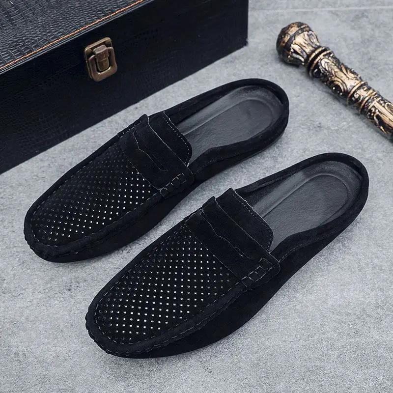 Fashion Mules Shoes Outdoor Half Slippers for Men Trend 2025 Fun Mascullino Designer Luxury Fashion High Quality Adult Style Sandals Man