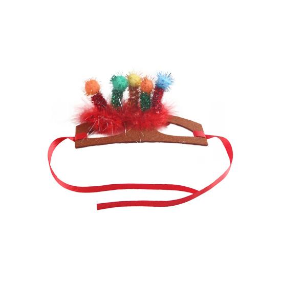 Pet Halloween Hair Accessories for Dogs Cats Furry Twisted Spring Headband Kitten Puppy Cosplay Costume for Halloween Christmas Party Photo Props