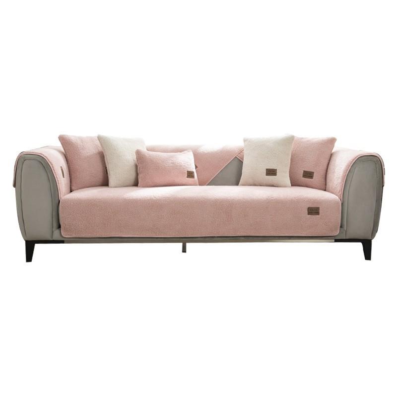 Lamb's Wool Sofa Cushion Winter Thickened Plush Winter Non-slip Sitting Cushion Simple Modern Sofa Cover Cover Cloth Towel