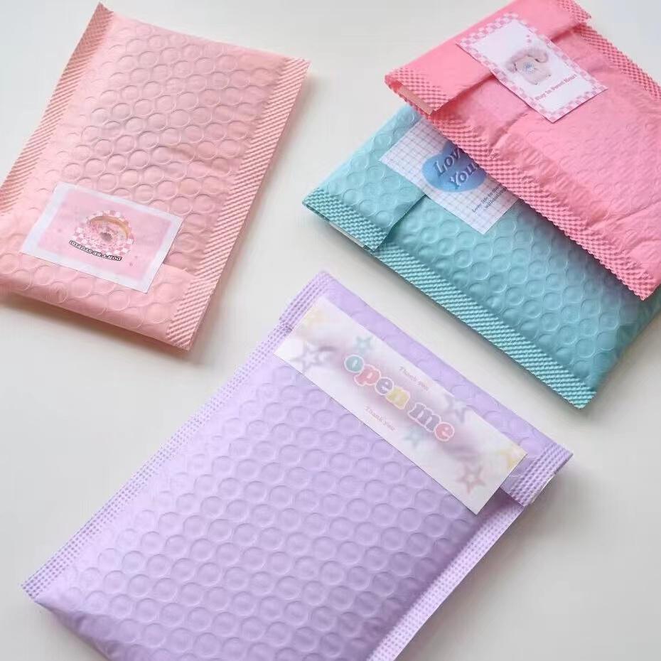 1Pc Pink Purple Blue Bubble Mailers Padded Envelopes Self Seal Padded Envelopes Gift Bags Black Packaging Envelope Wholesale
