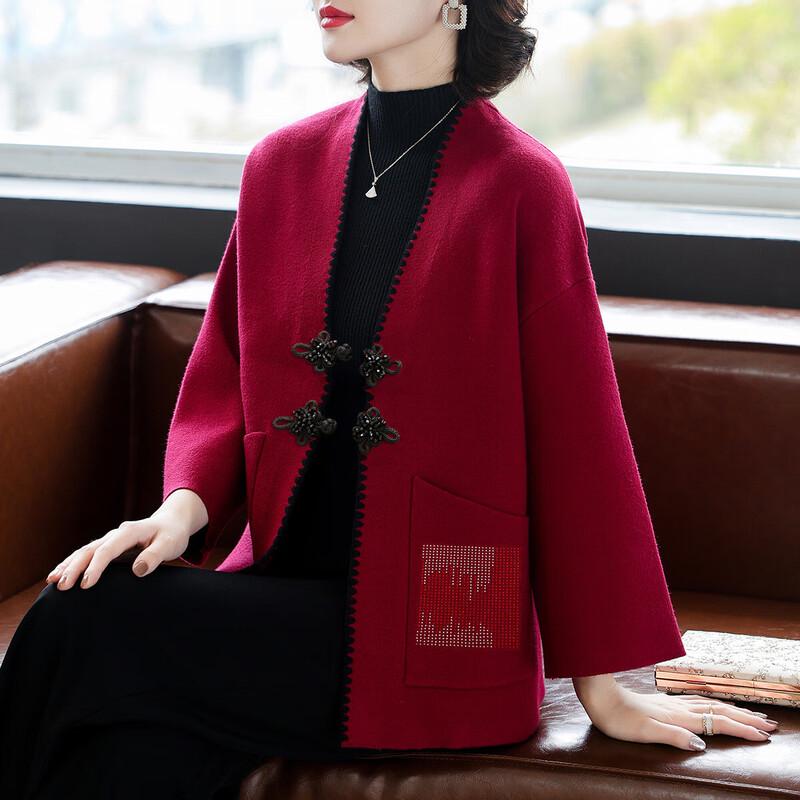 

Qianlian 2025 Stylish Knitted Top for Middle-Aged Women 3XL