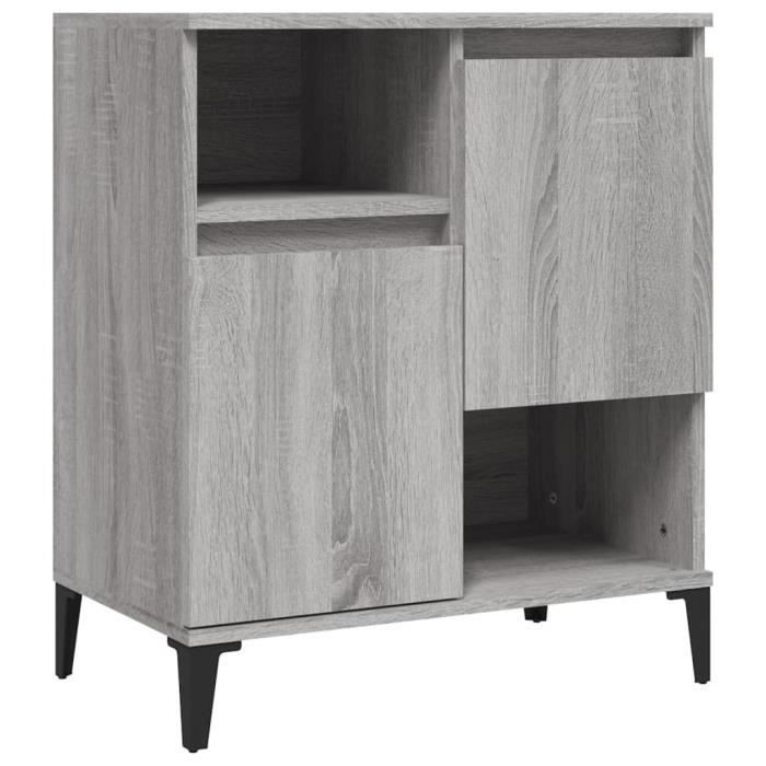 VidaXL Buffet Sonoma Grey 60x35x70 Cm Engineered Wood 821154