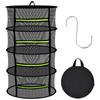 4/6 Layer Folding Food Herbs Drying Net Drying Rack Breathable Hanging Mesh Basket Flowers Buds Plants Flowers Buds Dryer