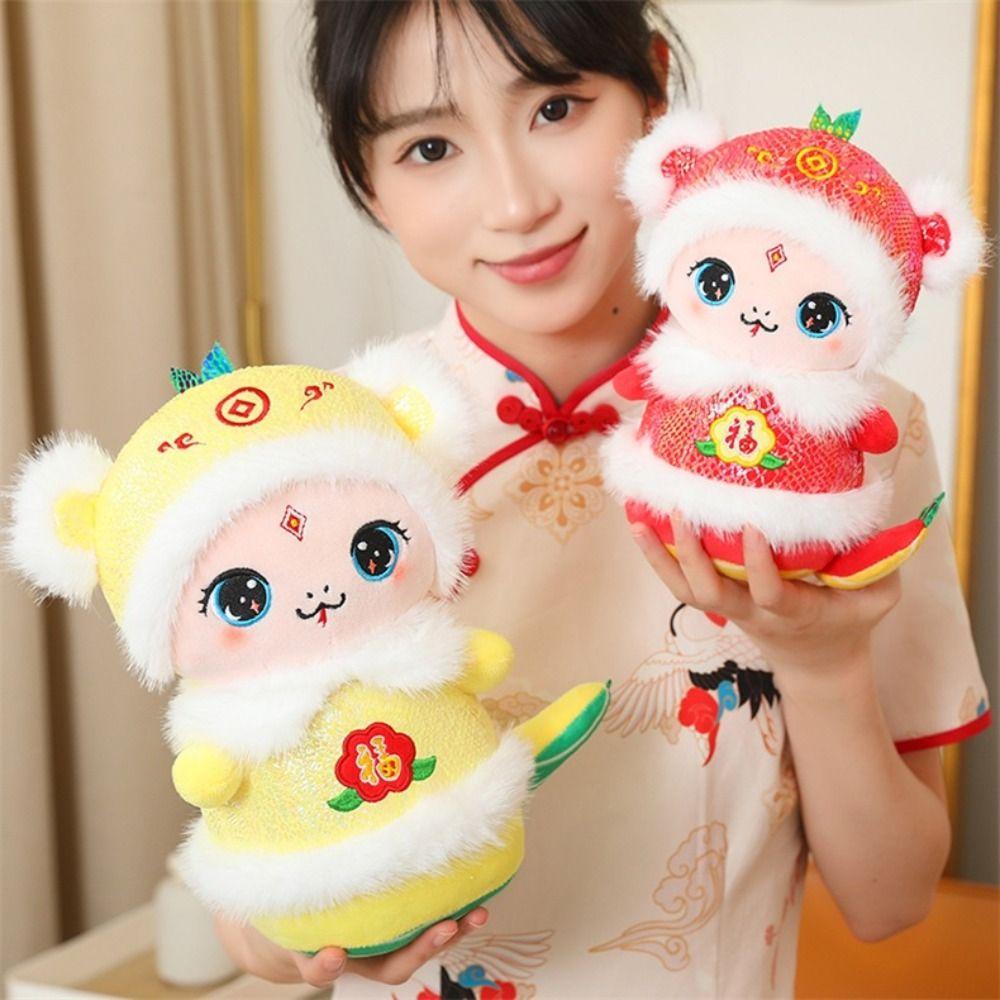 Chinese Style Snake Year Plush Toys Creative Cartoon Animal Pendant New Year Snake Doll Gifts