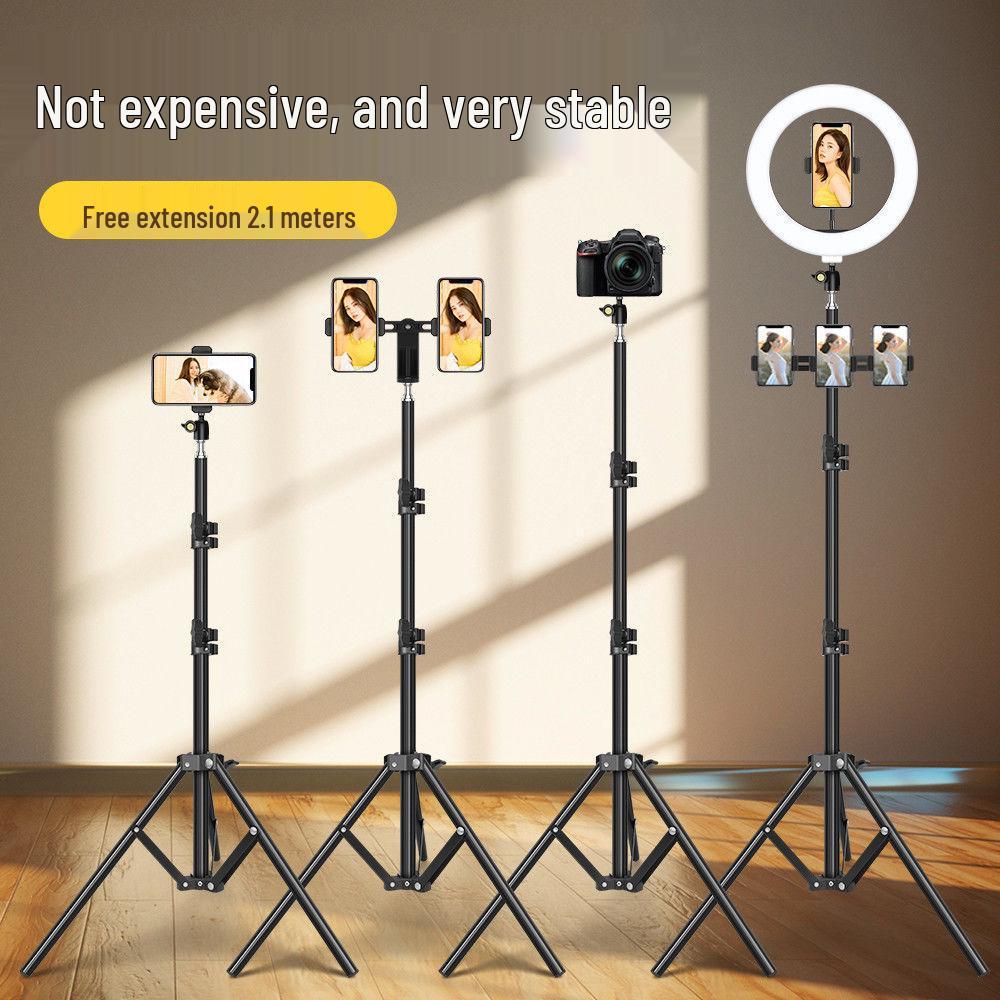 Venkovní multifunkční stojan na telefon s trojnožkou a doplňkovým světlem