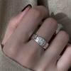 Retro S ring does not fade, light luxury index finger ring, open ring.